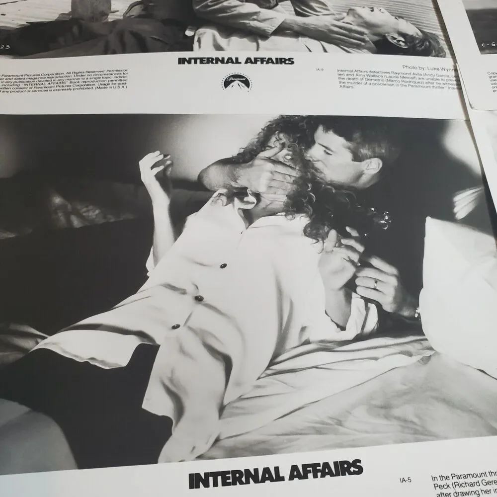 Internal Affairs 1990 8x10 B&W Movie Photos Set Of 4 Richard Gere Baldwin Travis - Picture 4 of 12